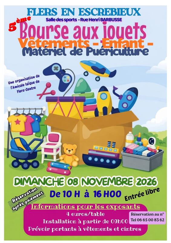 Bourse aux jouets - vêtements enfants - puériculture