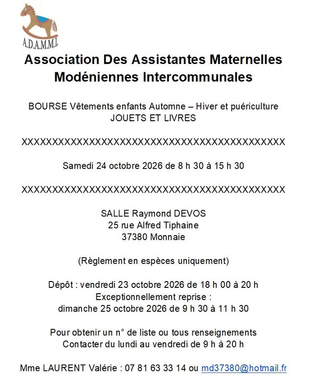 Bourse vêtements automne-hiver, puériculture, jouets et livres