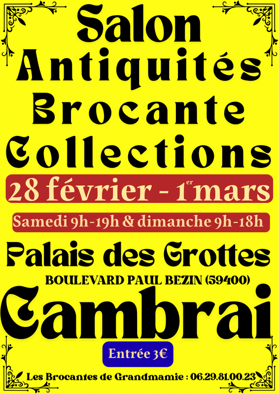 Salon antiquités belle brocante et collections palais des grottes