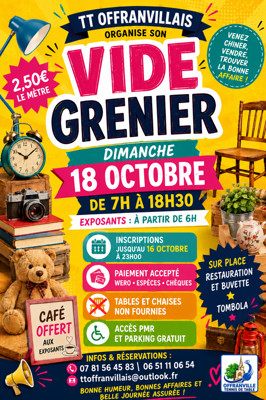 Vide grenier du tennis de table offranvillais