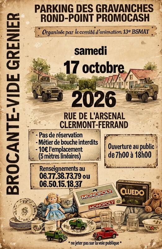 28e vide grenier brocante du comité d'animation 13e bsmat