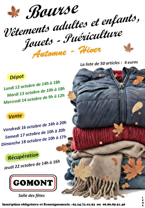 Bourse vetements adultes, enfants automne hiver, jouets et puericulture
