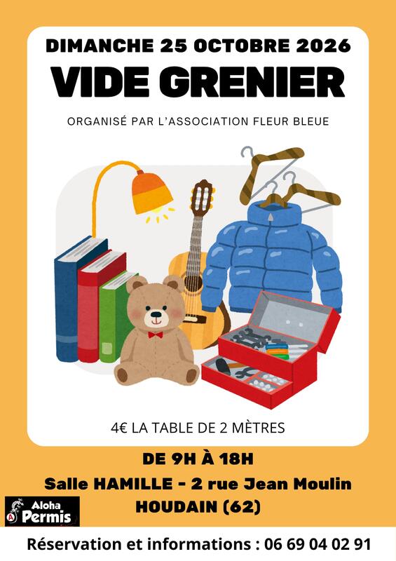6ème vide grenier de l'asso fleur bleue