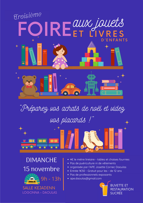 Foire aux jouets et livres d'enfants