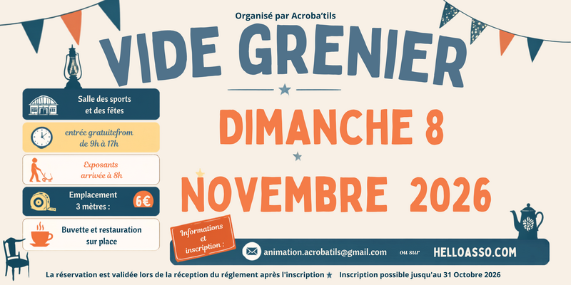 Vide grenier du 08/11/26 tillieres