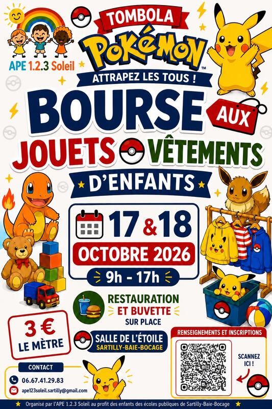Bourse aux jouets, puériculture et vêtements