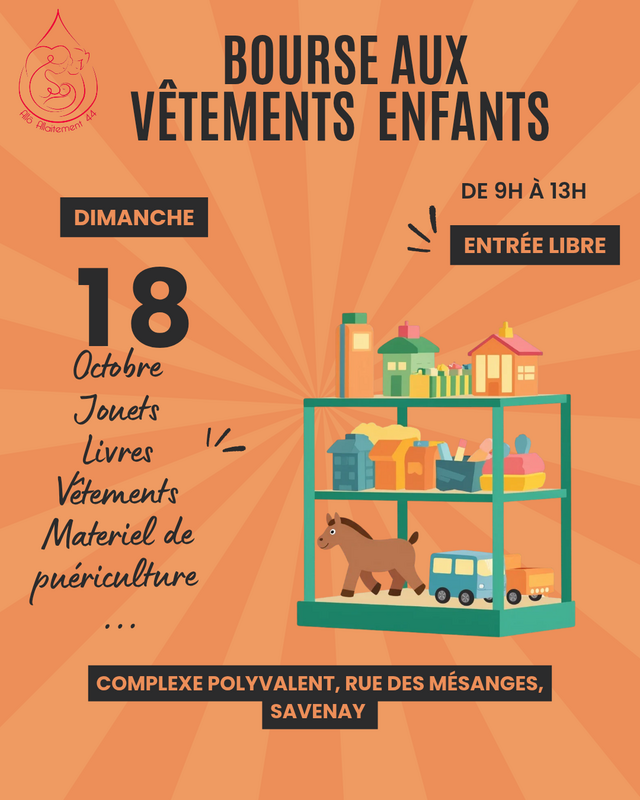 Bourse aux vêtements 0-16 ans , puériculture, jouets
