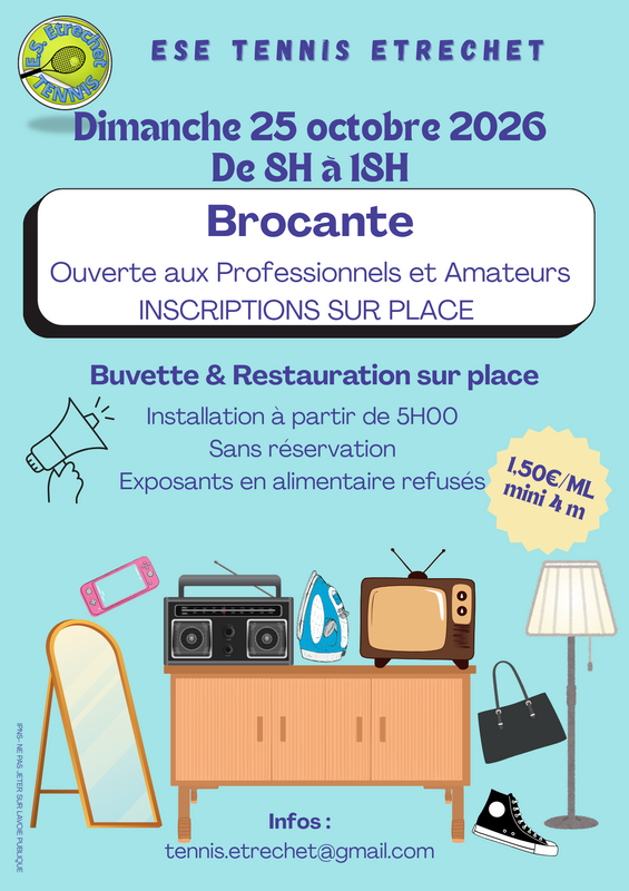 Vide grenier du tennis
