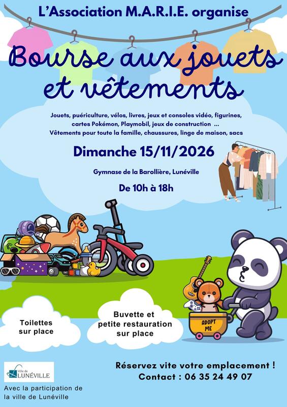 Bourse aux jouets, puériculture, vêtements, chaussure