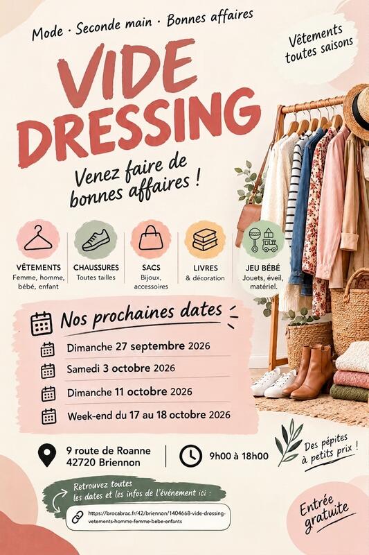 Vide-dressing vêtements homme/femme/bébé/enfants