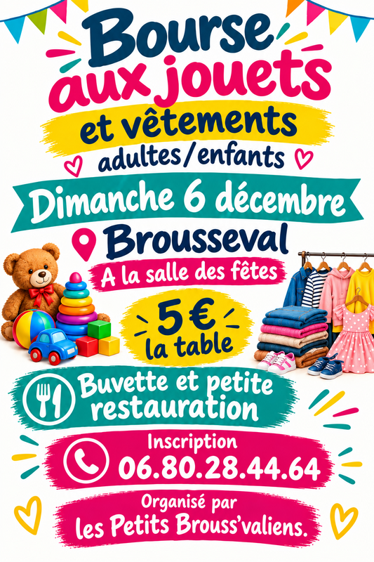 Bourse aux jouets - vêtements adulte - enfant