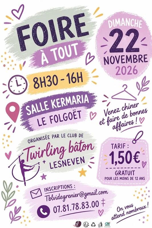 Foire à tout du club de twirling bâton de lesneven