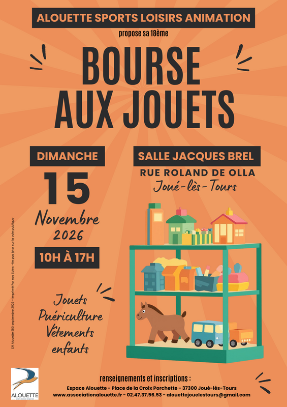 Bourse aux jouets alouette 2026