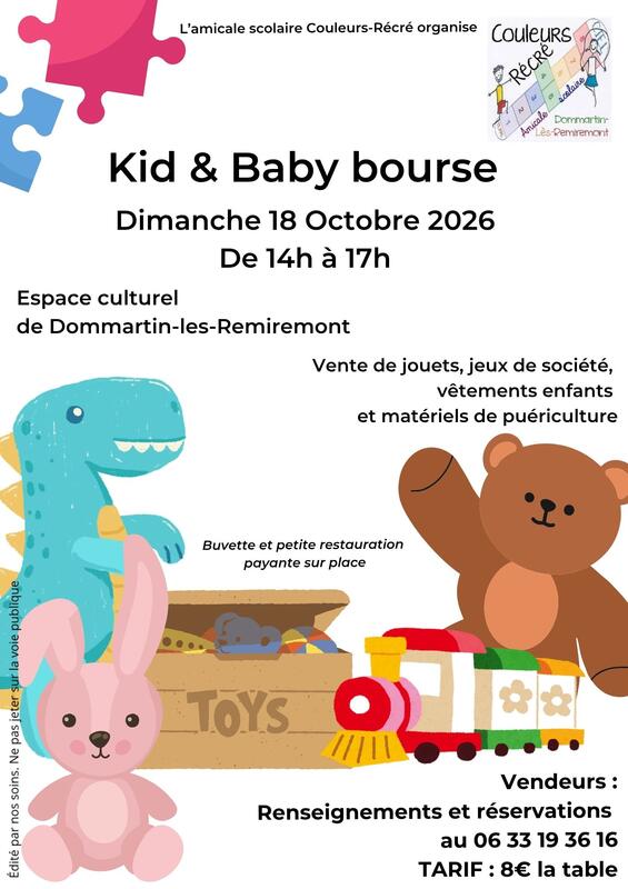 Bourse aux jouets - puériculture