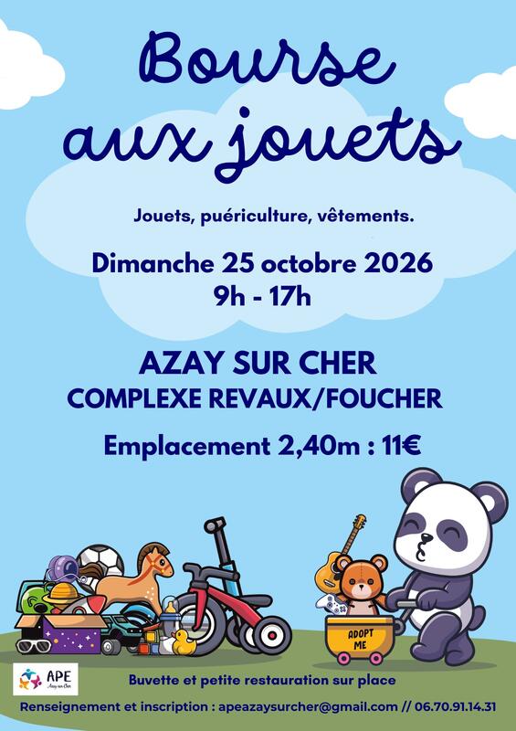 Bourse aux jouets associations des parents d'élèves d'azay sur cher