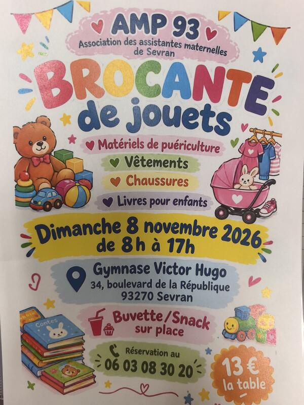 Brocante de jouets, puériculture, vêtements, livres pour enfants