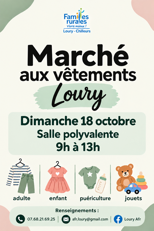 Marché aux vêtements - jouets - puériculture