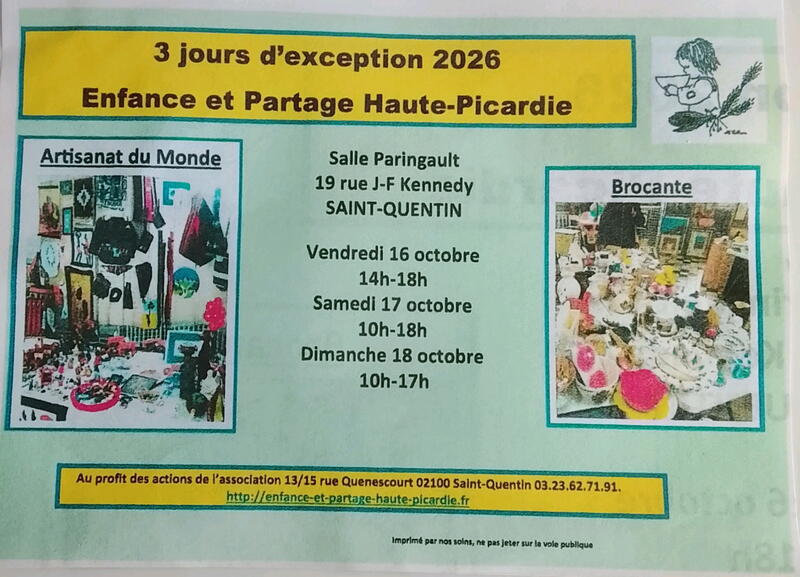 Braderie - enfance et partage haute picardie