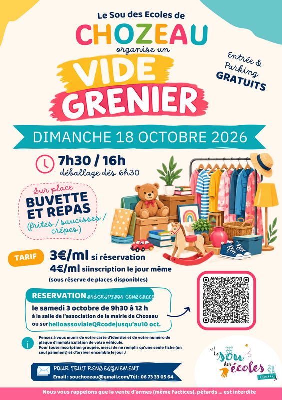 Vide-grenier du sou des écoles de chozeau