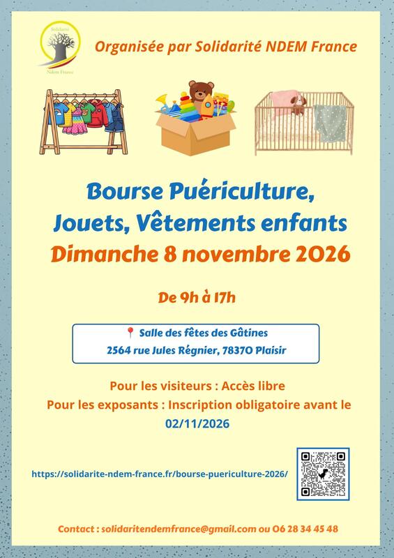 Bourse puériculture, jouets, vêtements d’enfants