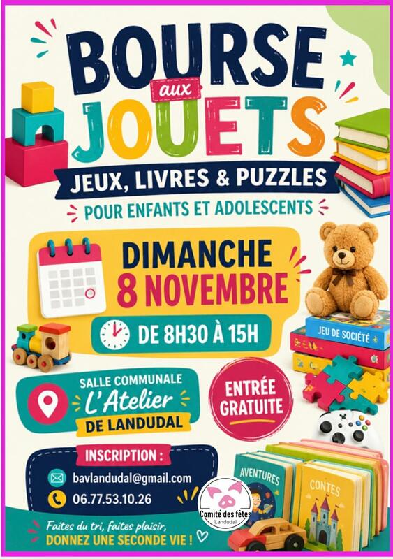 Bourse aux jouets jeux, livres et puzzles enfants et adolescents
