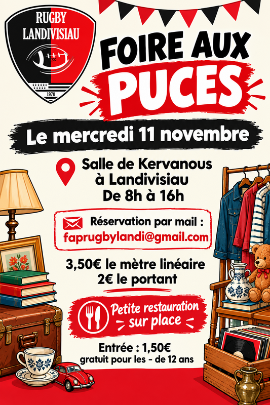 Foire aux puces du rugby club landivisiau