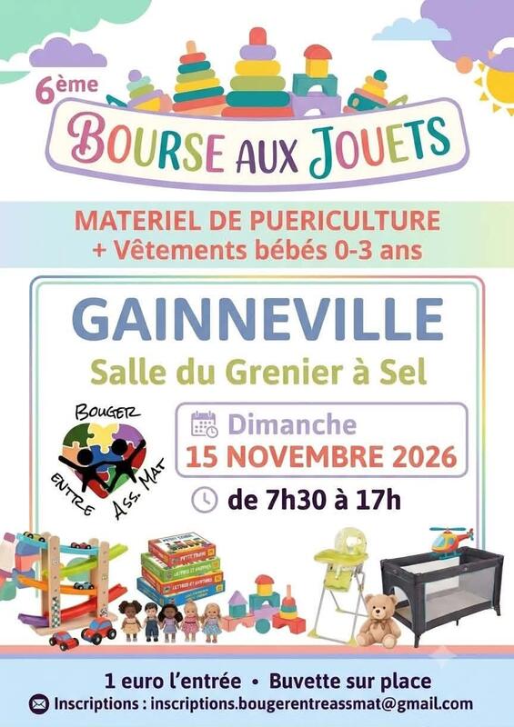 Bourse aux jouets - puériculture - vêtements bébé