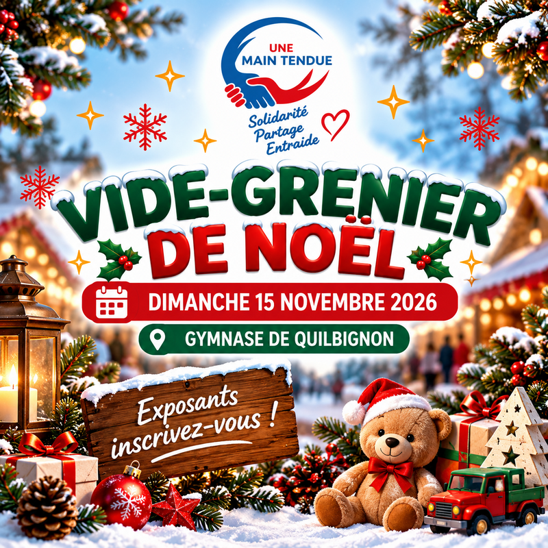 Vide grenier de noël une main tendue
