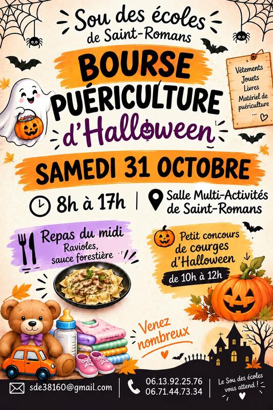 Bourse puériculture d'halloween