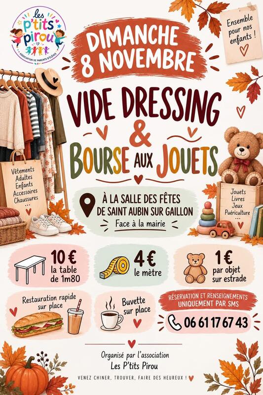 Vide dressing et bourse aux jouets