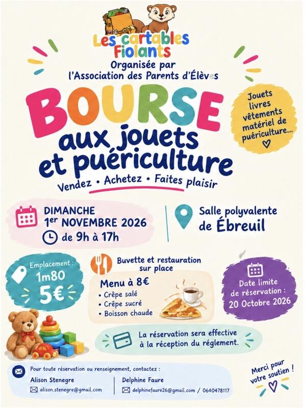Bourse au jouet et puériculture