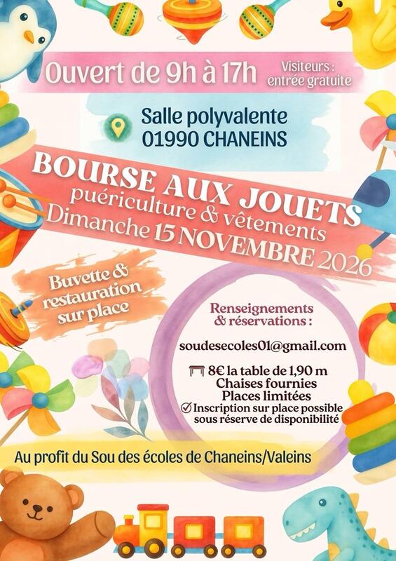 Bourse aux jouets, vêtements et puériculture