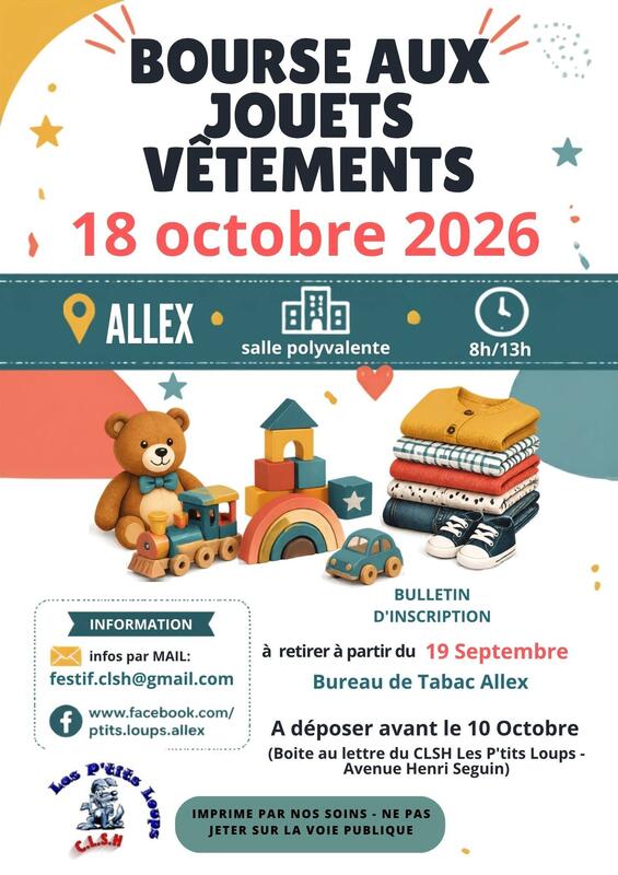 Bourse aux vêtements et aux jouets
