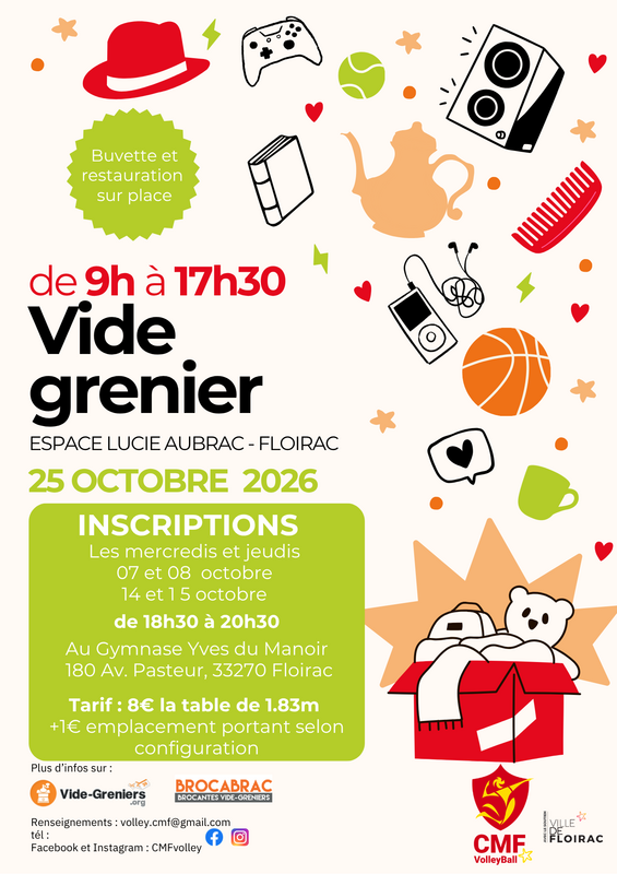 Vide grenier cmf volleyball