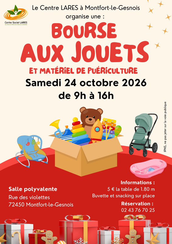 Bourse aux jouets et matériel de puériculture
