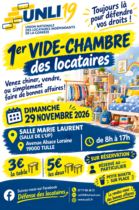 1er vide chambre des locataires