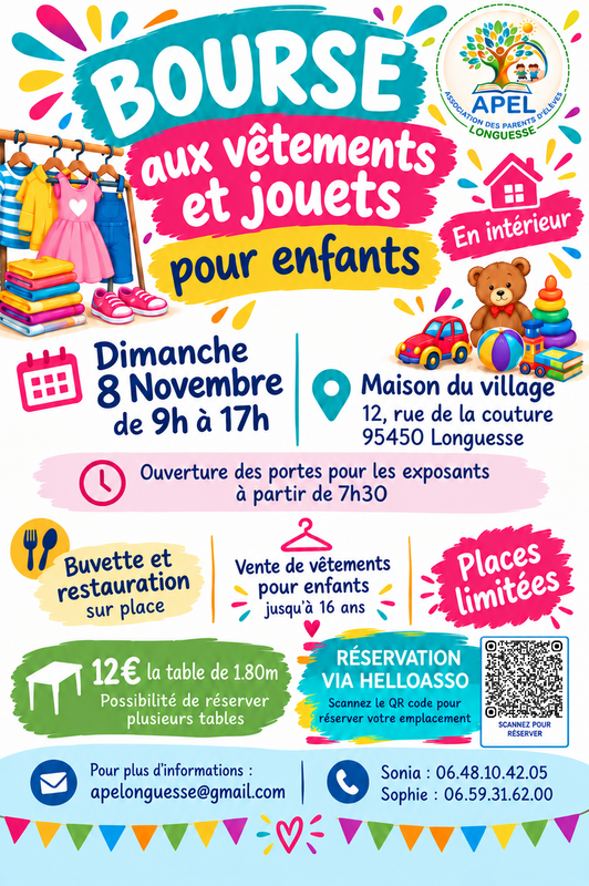 Bourse aux vêtements et jouets pour enfants