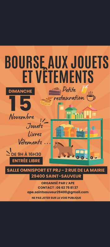 Foire aux jouets, vêtements