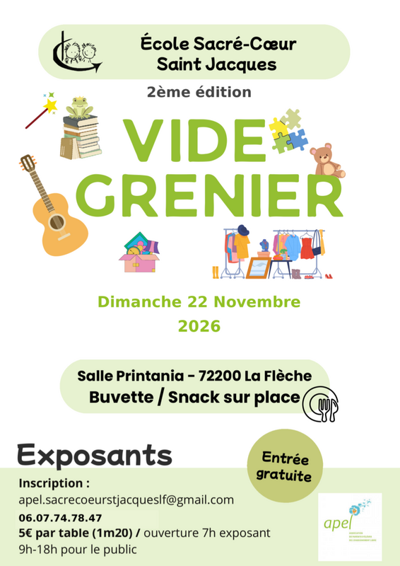Vide-grenier de l'école sacré-coeur saint jacques