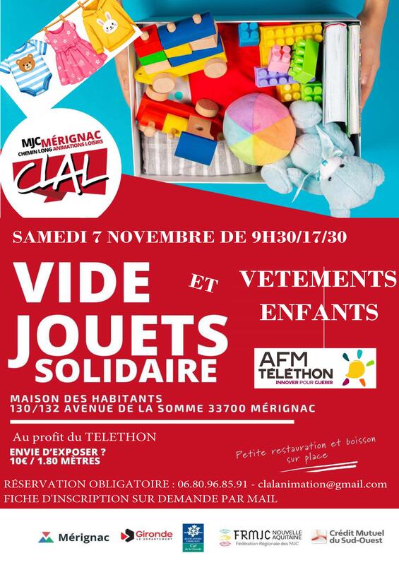Vide jouets et dressing enfant au profit de afm téléthon