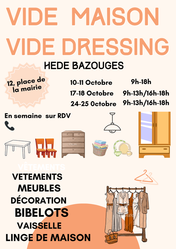 Vide maison/vide dressing