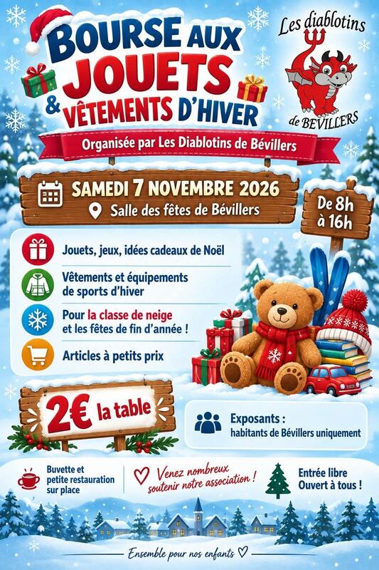 Bourse aux jouets et vêtements