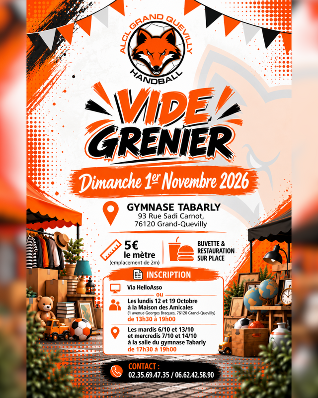 Vide grenier de l'alcl handball