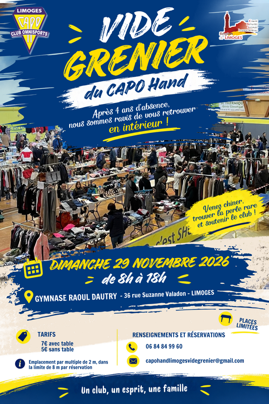 Vide grenier du capo limoges handball