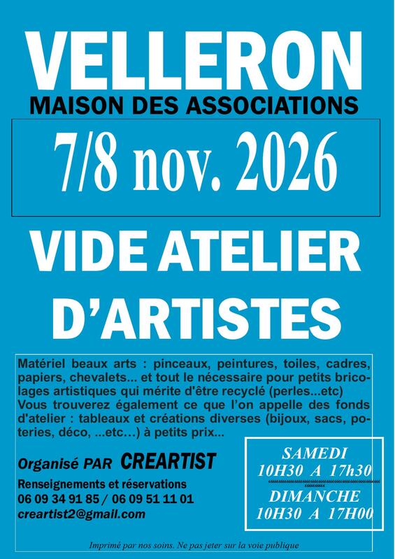 Vide atelier d'artistes