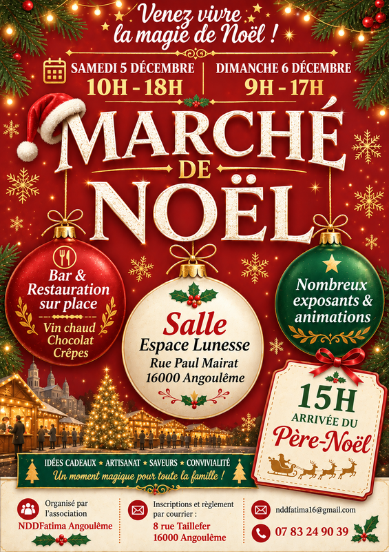 Marché de noël lunesse angoulême
