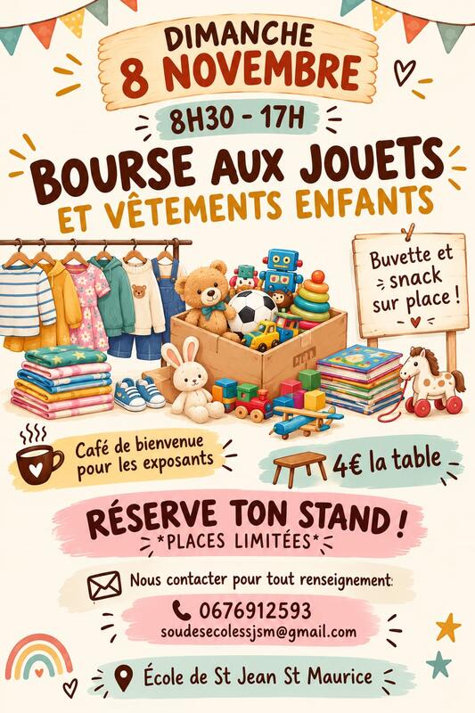 Bourse aux jouets et vêtements enfants