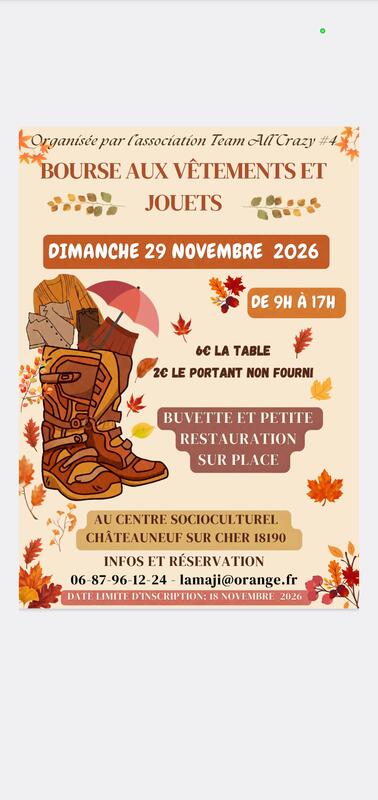 Bourses vêtements toutes saisons et jouets
