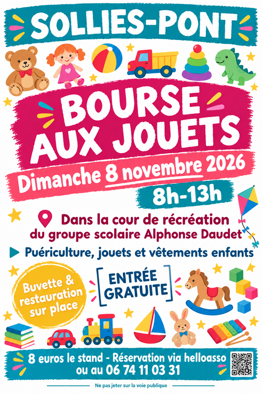 Bourse aux jouets de l'association les récrés d'alphonse daudet