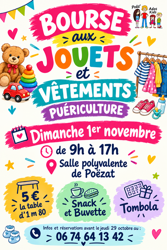 Bourse aux jouets vêtements et puériculture